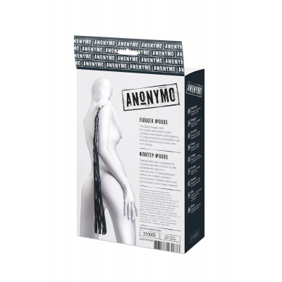 Черный флоггер Anonymo - 64 см. Черный флоггер Anonymo - 64 см.