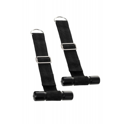 Черно-серебристые фиксаторы для рук на дверь Anonymo Черно-серебристые фиксаторы для рук на дверь Anonymo