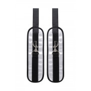 Черно-серебристые фиксаторы для рук на дверь Anonymo