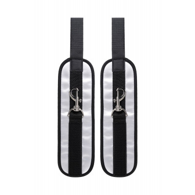 Черно-серебристые фиксаторы для рук на дверь Anonymo Черно-серебристые фиксаторы для рук на дверь Anonymo