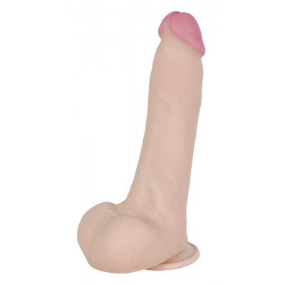 Телесный перезаряжаемый вибратор-реалистик из неоскин - 22,5 см. Телесный перезаряжаемый вибратор-реалистик из неоскин - 22,5 см.
