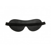 Черная лаковая маска на глаза из эко-кожи