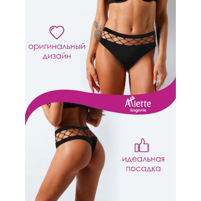 Стильные высокие трусики-стринги с перфорацией + презервативы Стильные высокие трусики-стринги с перфорацией + презервативы