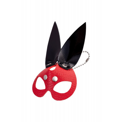 Кожаный брелок в виде маски зайчика Кожаный брелок в виде маски зайчика