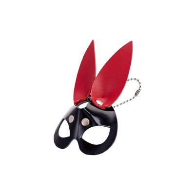 Кожаный брелок в виде маски зайчика Кожаный брелок в виде маски зайчика