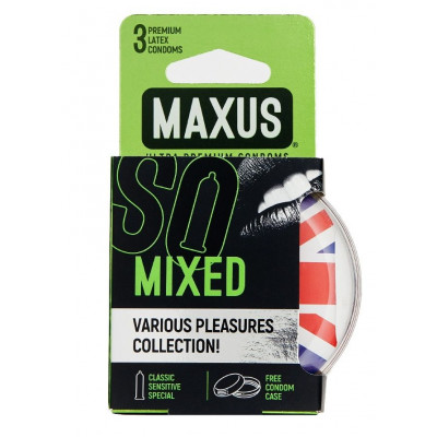 Презервативы в пластиковом кейсе MAXUS AIR Mixed - 3 шт. Презервативы в пластиковом кейсе MAXUS AIR Mixed - 3 шт.