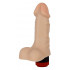 Телесный реалистичный вибратор с мошонкой - 16,5 см. Телесный реалистичный вибратор с мошонкой - 16,5 см.