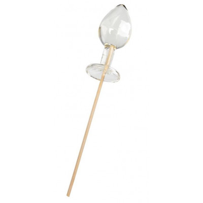 Прозрачный леденец в форме малой анальной пробки со вкусом пина колада Прозрачный леденец в форме малой анальной пробки со вкусом пина колада