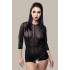Эротический комбинезон Preciosity с рукавами длиной 3/4 Эротический комбинезон Preciosity с рукавами длиной 3/4