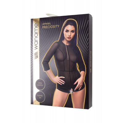 Эротический комбинезон Preciosity с рукавами длиной 3/4 Эротический комбинезон Preciosity с рукавами длиной 3/4