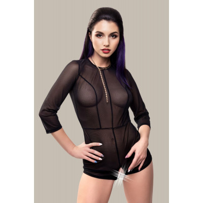 Эротический комбинезон Preciosity с рукавами длиной 3/4 Эротический комбинезон Preciosity с рукавами длиной 3/4
