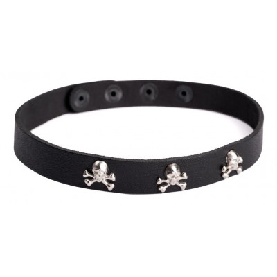 Кожаный чокер Веселый Роджер Кожаный чокер Веселый Роджер