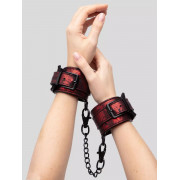 Красно-черные наручники Reversible Faux Leather Wrist Cuffs
