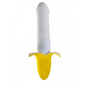 Мощный пульсатор в форме банана Banana Pulsator - 19,5 см.