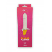 Мощный пульсатор в форме банана Banana Pulsator - 19,5 см.