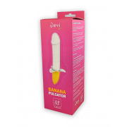 Мощный пульсатор в форме банана Banana Pulsator - 19,5 см.