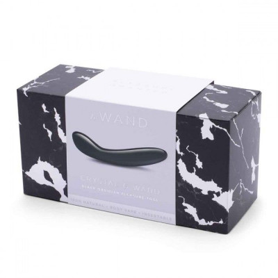Массажер для G-точки Le Wand Crystal G-Wand из черного обсидиана Массажер для G-точки Le Wand Crystal G-Wand из черного обсидиана