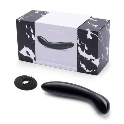 Массажер для G-точки Le Wand Crystal G-Wand из черного обсидиана Массажер для G-точки Le Wand Crystal G-Wand из черного обсидиана