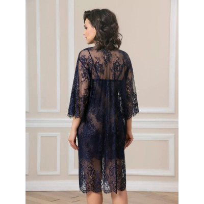 Соблазнительный кружевной пеньюар с поясом Соблазнительный кружевной пеньюар с поясом