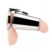 Серебристая сплошная клетка для фаллоса Ultimate Cock Tease Cage