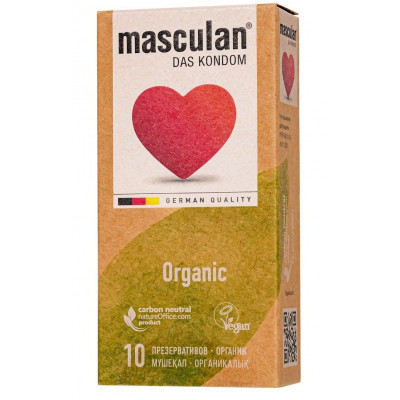 Экологически чистые презервативы Masculan Organic - 10 шт. Экологически чистые презервативы Masculan Organic - 10 шт.