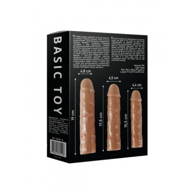 Набор из 3 насадок закрытого типа для увеличения длины и обхвата полового члена Набор из 3 насадок закрытого типа для увеличения длины и обхвата полового члена