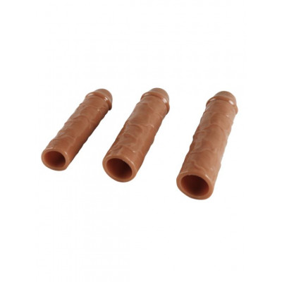 Набор из 3 насадок закрытого типа для увеличения длины и обхвата полового члена Набор из 3 насадок закрытого типа для увеличения длины и обхвата полового члена