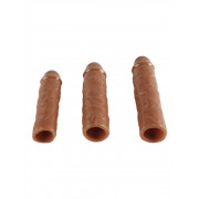 Набор из 3 насадок закрытого типа для увеличения длины и обхвата полового члена