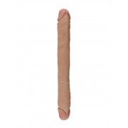 Двусторонний телесный фаллоимитатор REAL - 33 см.