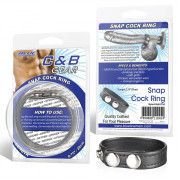 Кольцо на пенис из искусственной кожи на клепках SNAP COCK RING