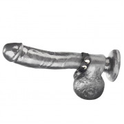 Кольцо на пенис SNAP COCK RING из искусственной кожи на клепках