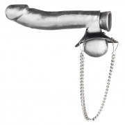 Утяжка для мошонки из искусственной кожи с цепочками PARACHUTE BALL STRETCHER