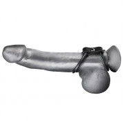 Двойное эрекционное кольцо на пенис и мошонку