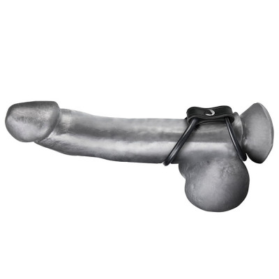 Двойное эрекционное кольцо на пенис и мошонку Двойное эрекционное кольцо на пенис и мошонку