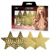 Набор из золотых пэстисов-звезд однотонных и с рисунком Glam-o-Rama