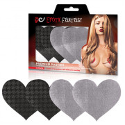 Набор из серебристых и черных с рисунком пэстисов-сердец Private Plane
