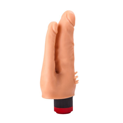 Анально-вагинальный вибромассажёр с шипами для массажа клитора - 17 см. Анально-вагинальный вибромассажёр с шипами для массажа клитора - 17 см.