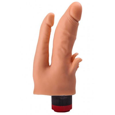 Двойной анально-вагинальный гелевый вибратор - 17 см. Двойной анально-вагинальный гелевый вибратор - 17 см.