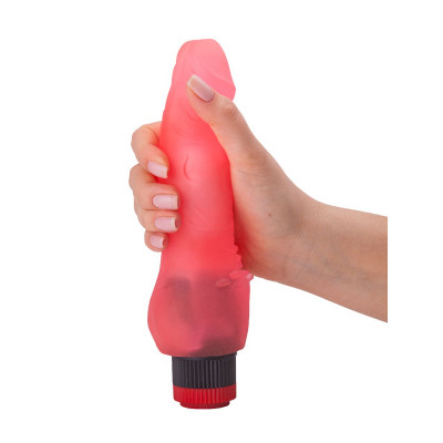 Розовый гелевый вибратор с шипами у основания - 17,8 см. Розовый гелевый вибратор с шипами у основания - 17,8 см.