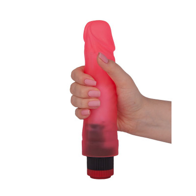 Гелевый вибромассажёр в форме фаллоса - 17,5 см. Гелевый вибромассажёр в форме фаллоса - 17,5 см.