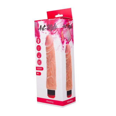 Рельефный вибромассажёр ART-Style №3 - 23 см. Рельефный вибромассажёр ART-Style №3 - 23 см.