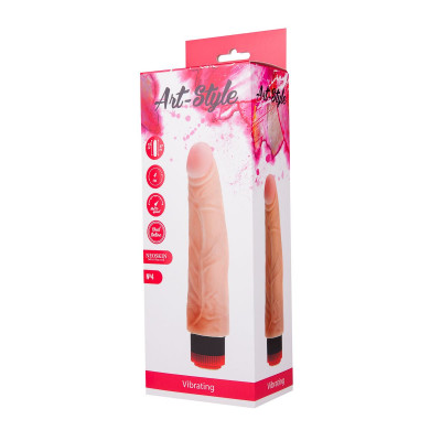 Вибратор ART-Style №4 с встроенным пультом - 21 см. Вибратор ART-Style №4 с встроенным пультом - 21 см.