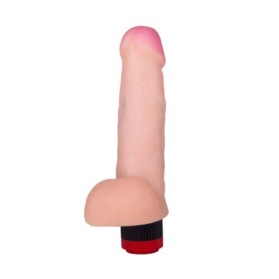 Реалистичный вибратор ART-Style №7 с мошонкой - 19,5 см. Реалистичный вибратор ART-Style №7 с мошонкой - 19,5 см.