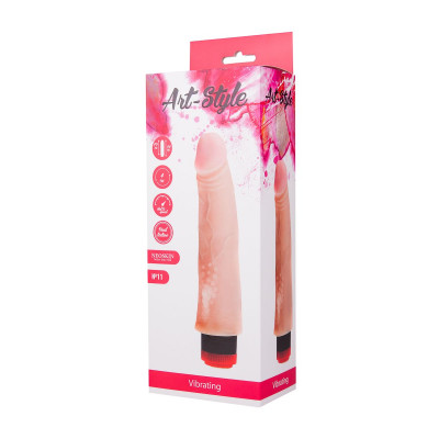 Вибратор ART-Style №11 с шишечками для стимуляции клитора - 22 см. Вибратор ART-Style №11 с шишечками для стимуляции клитора - 22 см.