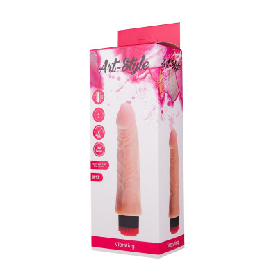 Вибратор ART-Style №12 в форме фаллоса - 20,5 см. Вибратор ART-Style №12 в форме фаллоса - 20,5 см.