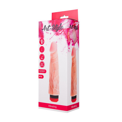 Вибратор-реалистик ART-Style №16 с рельефом из вен - 21 см. Вибратор-реалистик ART-Style №16 с рельефом из вен - 21 см.