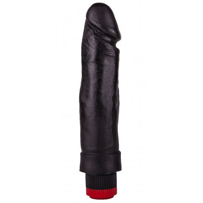 Чёрный вибратор-реалистик с чётко очерченной головкой - 20,5 см. Чёрный вибратор-реалистик с чётко очерченной головкой - 20,5 см.