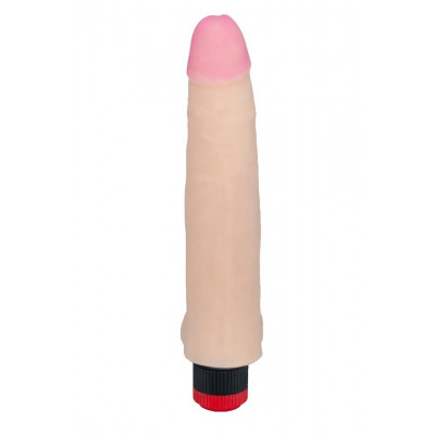Реалистичный вибромассажёр из приятного на ощупь материала - 25,4 см. Реалистичный вибромассажёр из приятного на ощупь материала - 25,4 см.