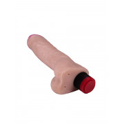 Реалистичный вибратор с мошонкой - 27,2 см.