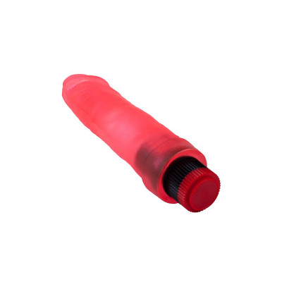 Розовый гелевый виброфаллос без мошонки - 20,5 см. Розовый гелевый виброфаллос без мошонки - 20,5 см.